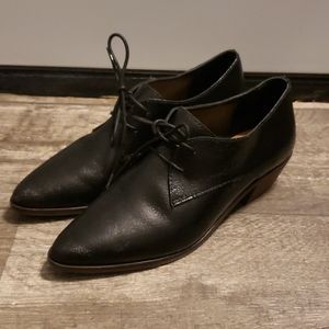 Lucky Brand Erreka Black Leather Derby Oxford Shoe
